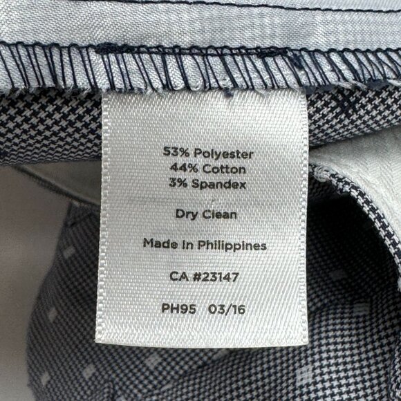 Talbots Gray Houndstooth Polka Dot Career Work Dress Pants Womens 10P - Picture 13 of 15